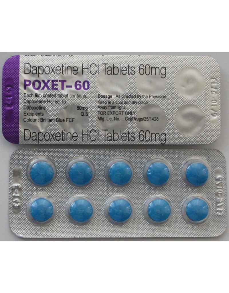 POXET-60  (Dapoxetine) 10 tabs, 60mg each 