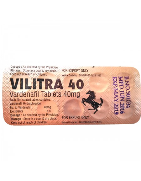 100 TABS X LEVITRA (VILITRA-40)  Vardenafil 40mg 