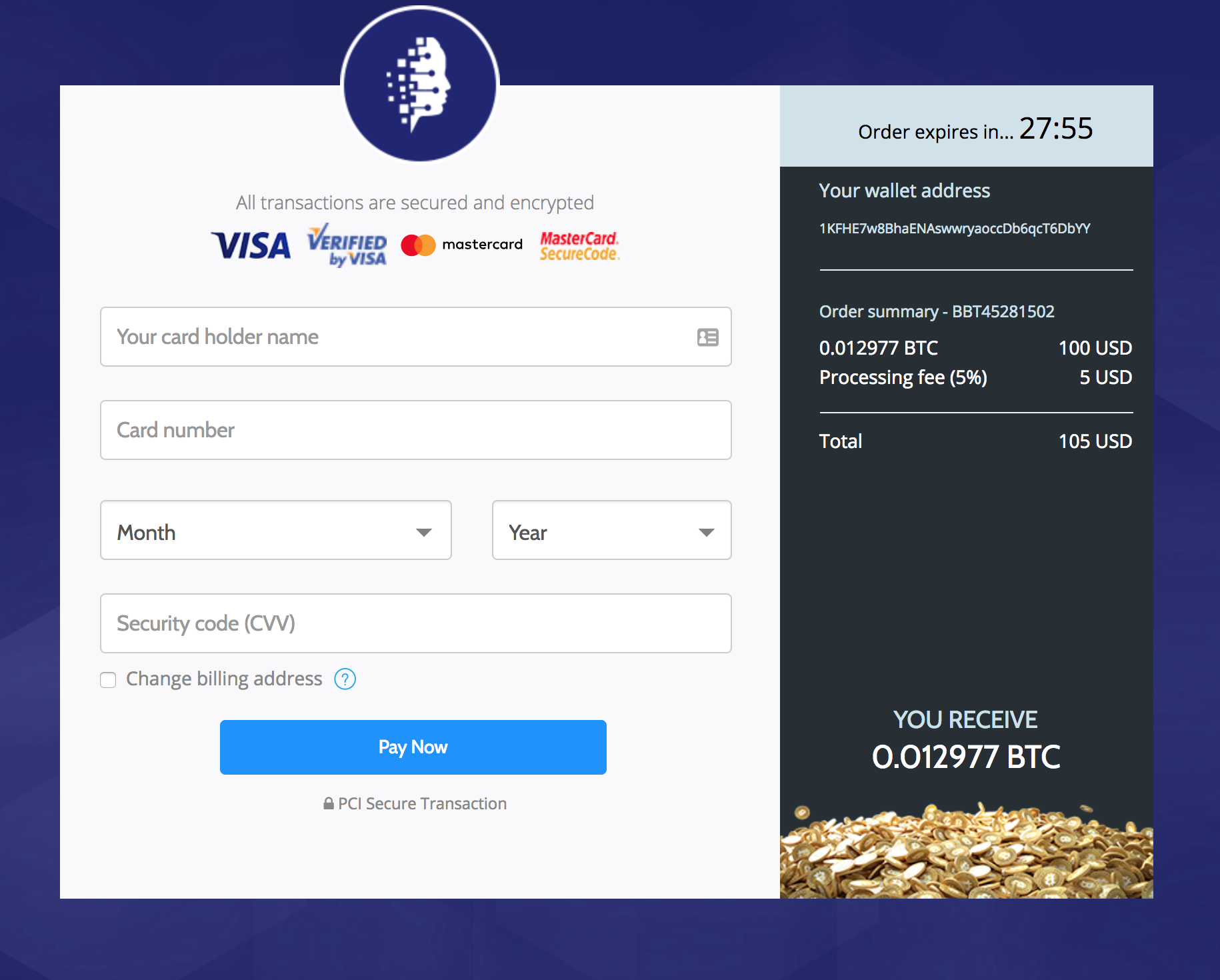 how to pay for bitcoin with credit card bitstamp